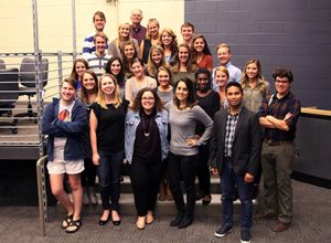 Student teams and their coaches from the 2016 Mobile News Lab on October 24, 2016.