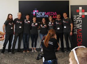 Students from the New Media Institute at Grady College presented their capstone projects and received their NMI certificates at #nmiSLAM May 7, 2016.