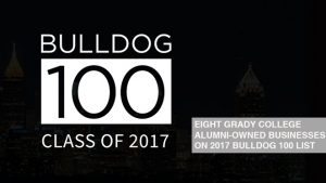 Nine Grady College Alumni-owned businesses on 2017 Bulldog 100 list.