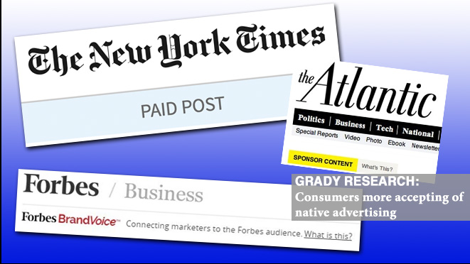 Grady Research: Consumers more accepting of native advertising