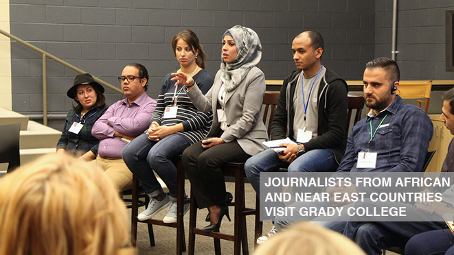 Journalists from North Africa and the Near East visit Grady College