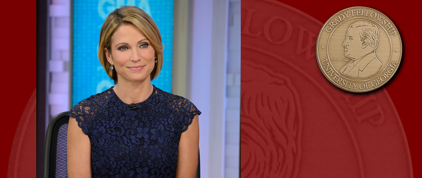 Amy Robach will be inducted into the Grady Fellowship April 28, 2017.