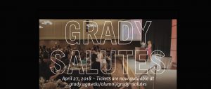 Grady Salutes takes place in Mahler Auditorium at the Georgia Center (picture from 2016 Grady Salutes)