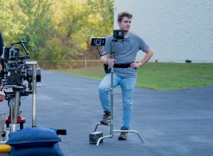 Grayson Guldenschuh on set during production for the film. (Photo courtesy of Connor Pannell)