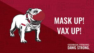 Illustration of Bulldog with mask on
