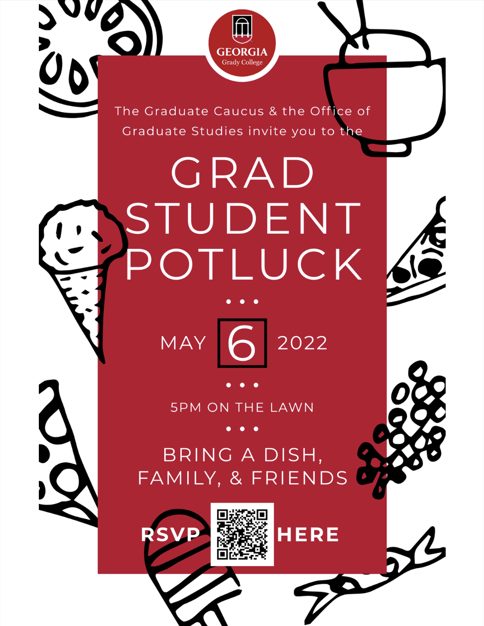Flyer for the Grad Student Potluck.