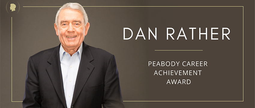 Headshot of Dan Rather who won the Peabody Award for Distinguished Career Achievement