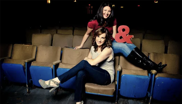Picture of two ladies among theater seats