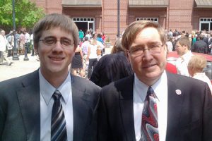 Nicholas Browning and Bryan Reber after Browning's graduation in 2010