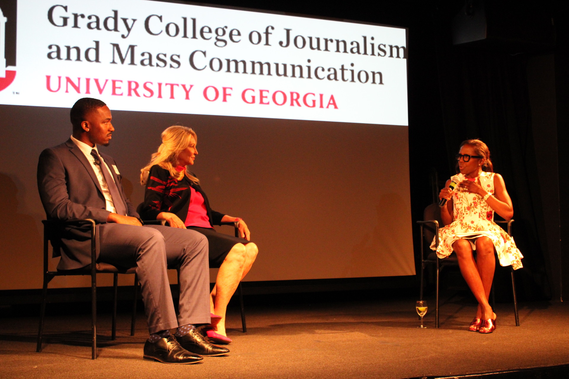 Grady alumni, current students, faculty and staff gathered in NYC for a screening of 