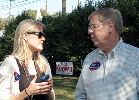 Lauren Culbertson Grieco with the late Sen. Johnny Isakson