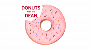 Flyer for the Donuts with the Dean event.