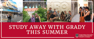 Graphic that reads "Study Away With Grady this Summer"