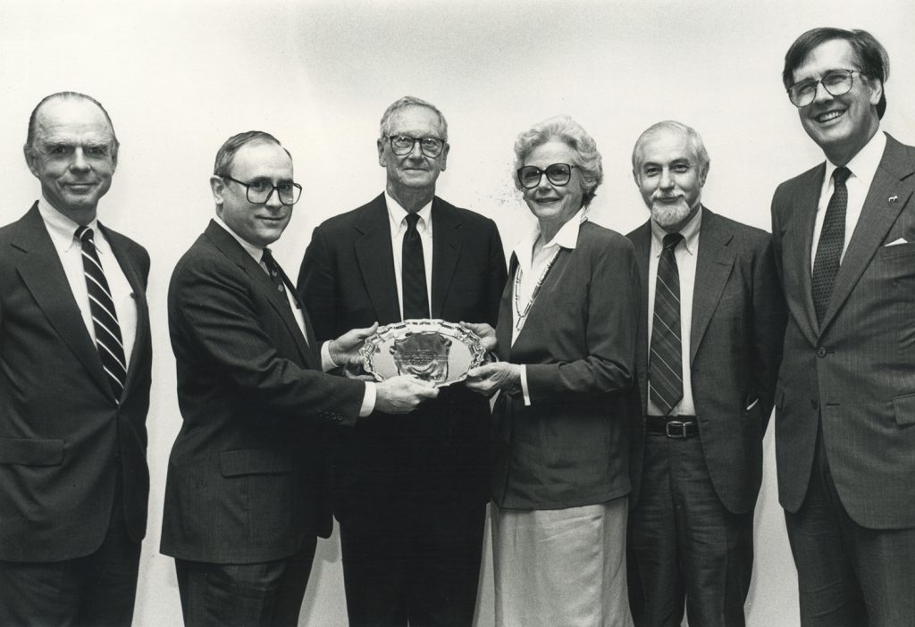 1985 picture of Cox Center Dedication