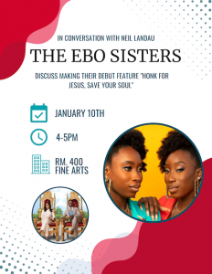 A flyer for the Ebo Sisters visit.