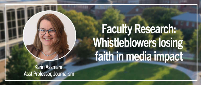 Karin Assmann our the Grady journalism faculty researched faith in journalism among those who have reported wrongdoings in the past.