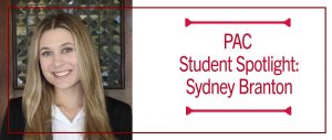 Headshot of Sydney Branton for PAC Student Spotlight