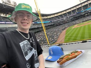 Selfie at a baseball game