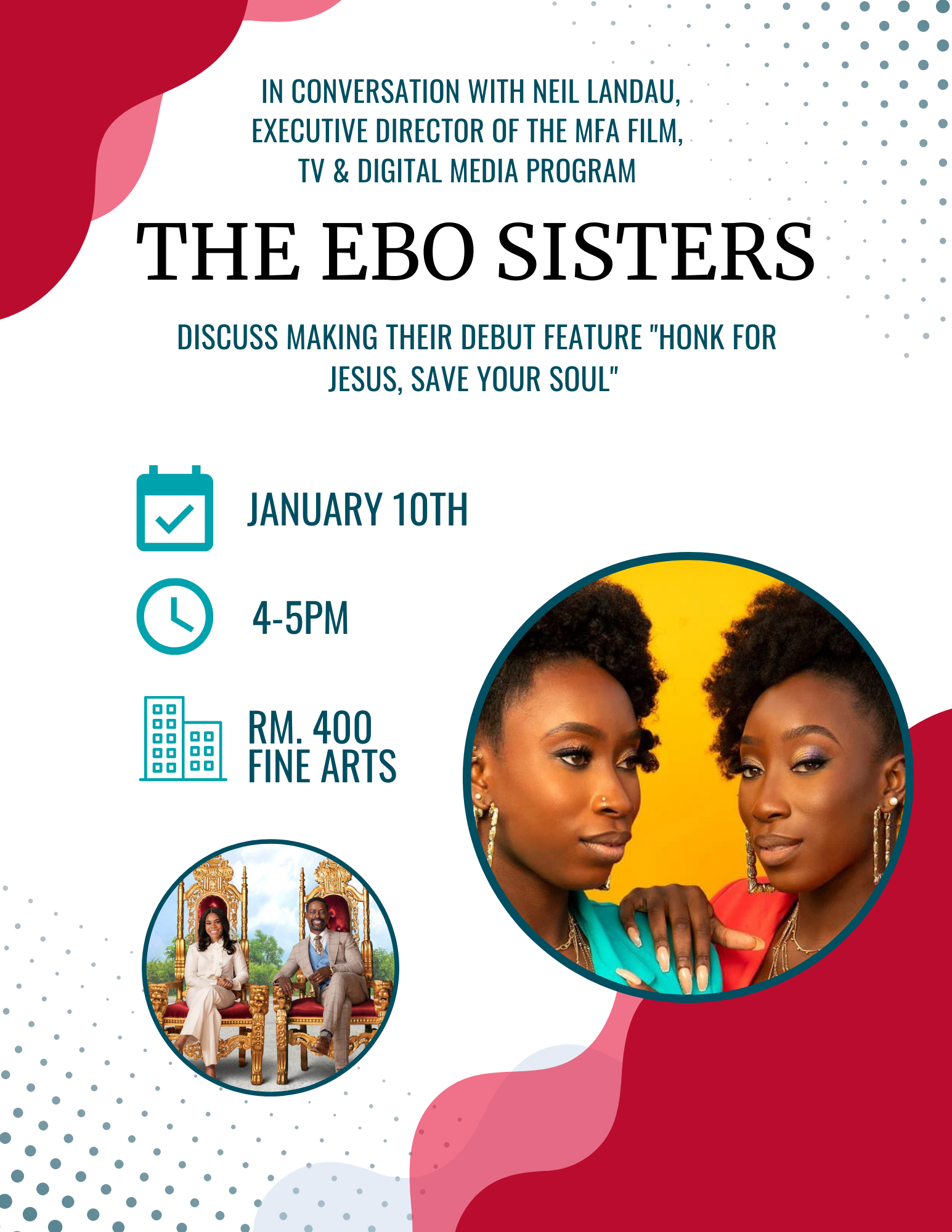 |A flyer for the Ebo Sisters visit.|A flyer for the Ebo Sisters visit.