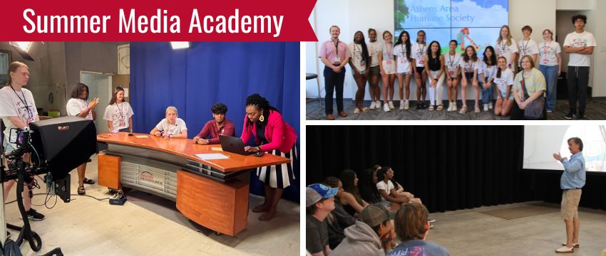 Collage of pictures from Summer Media Academy