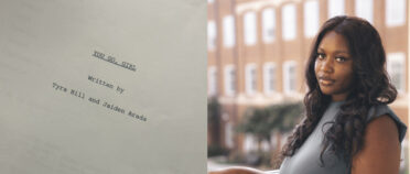 The cover of the "You Go, Girl" script and a headshot of Tyra Hill.