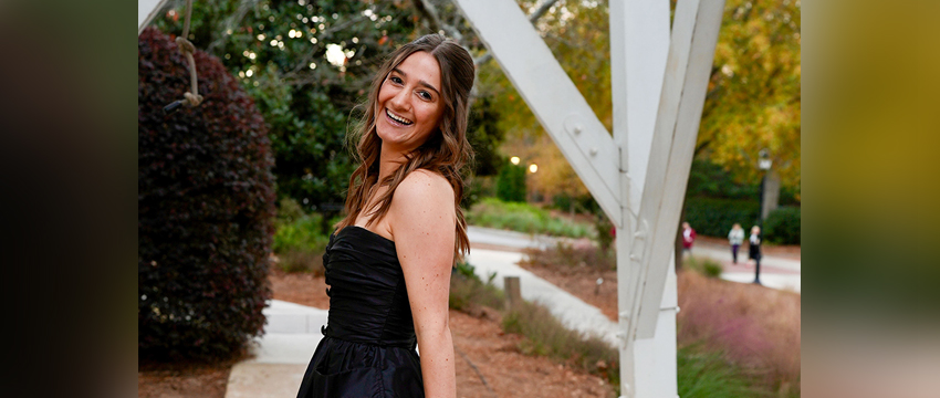 Saylor Williams at the Chapel Bell