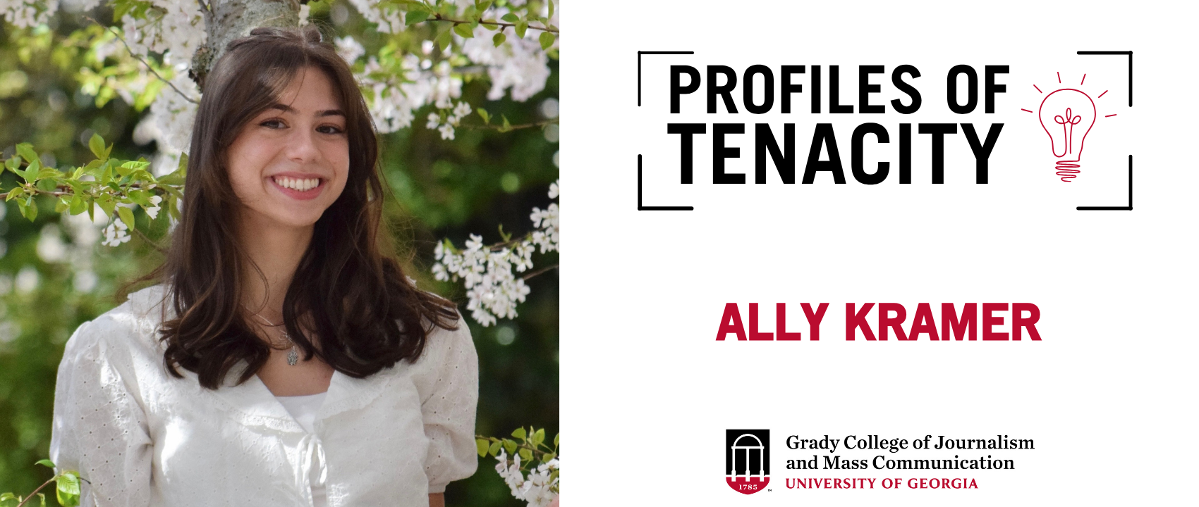 Ally Kramer smiles for headshot at Gibbs Gardens.