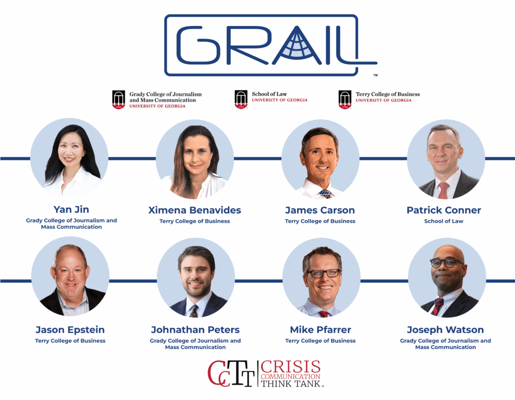 The GRAIL logo and headshots of 8 faculty members who make up the team.