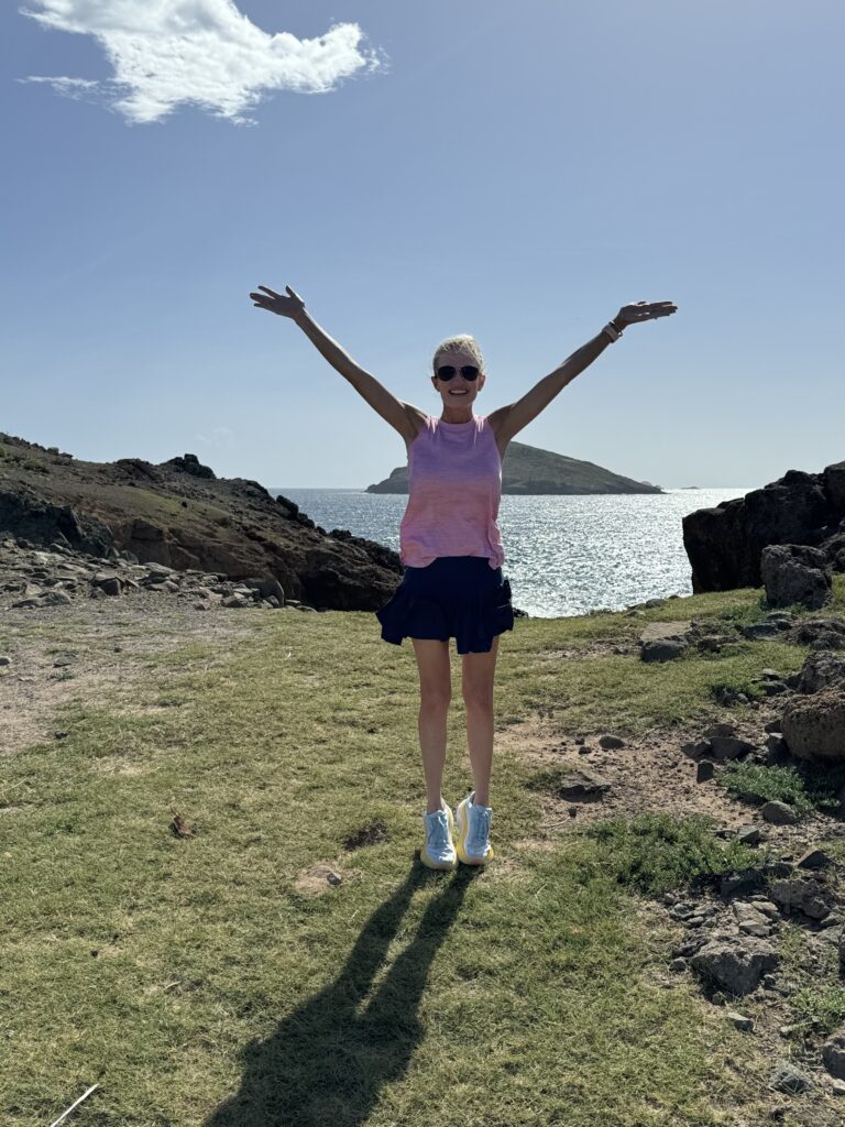 Denham at the top of mountain hike