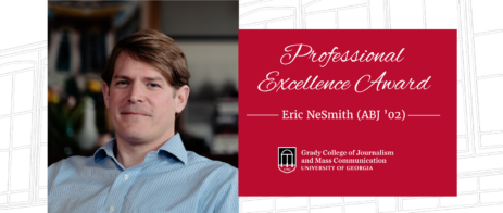 Headshot of Eric NeSmith and text reading Professional Excellence Award.