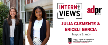 InternViews header graphic with headshots of Julia Clemente and Ericeli Garcia, who are interns at Inspire Brands.