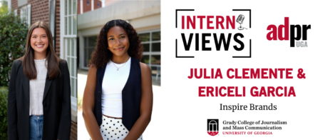 InternViews header graphic with headshots of Julia Clemente and Ericeli Garcia, who are interns at Inspire Brands.