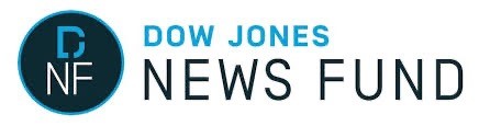 A graphic for the Dow Jones News Fund that has the program's logo "NF" next to the words "Dow Jones News Fund."