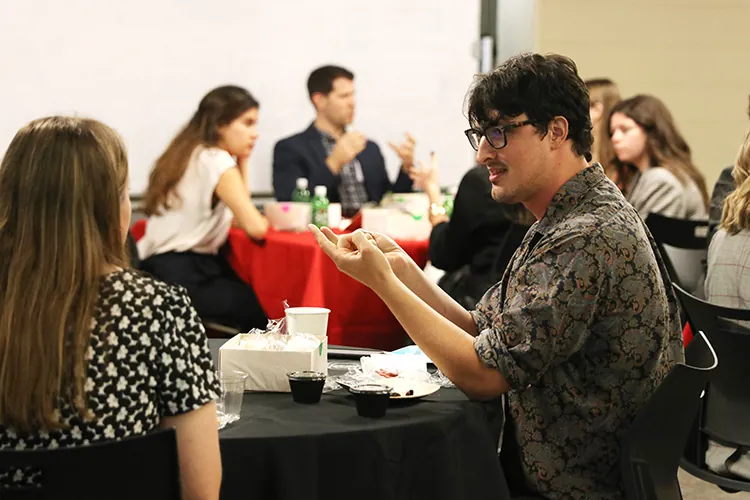 Nick Fouriezos talks with Ambassador Megan Mittelhammer