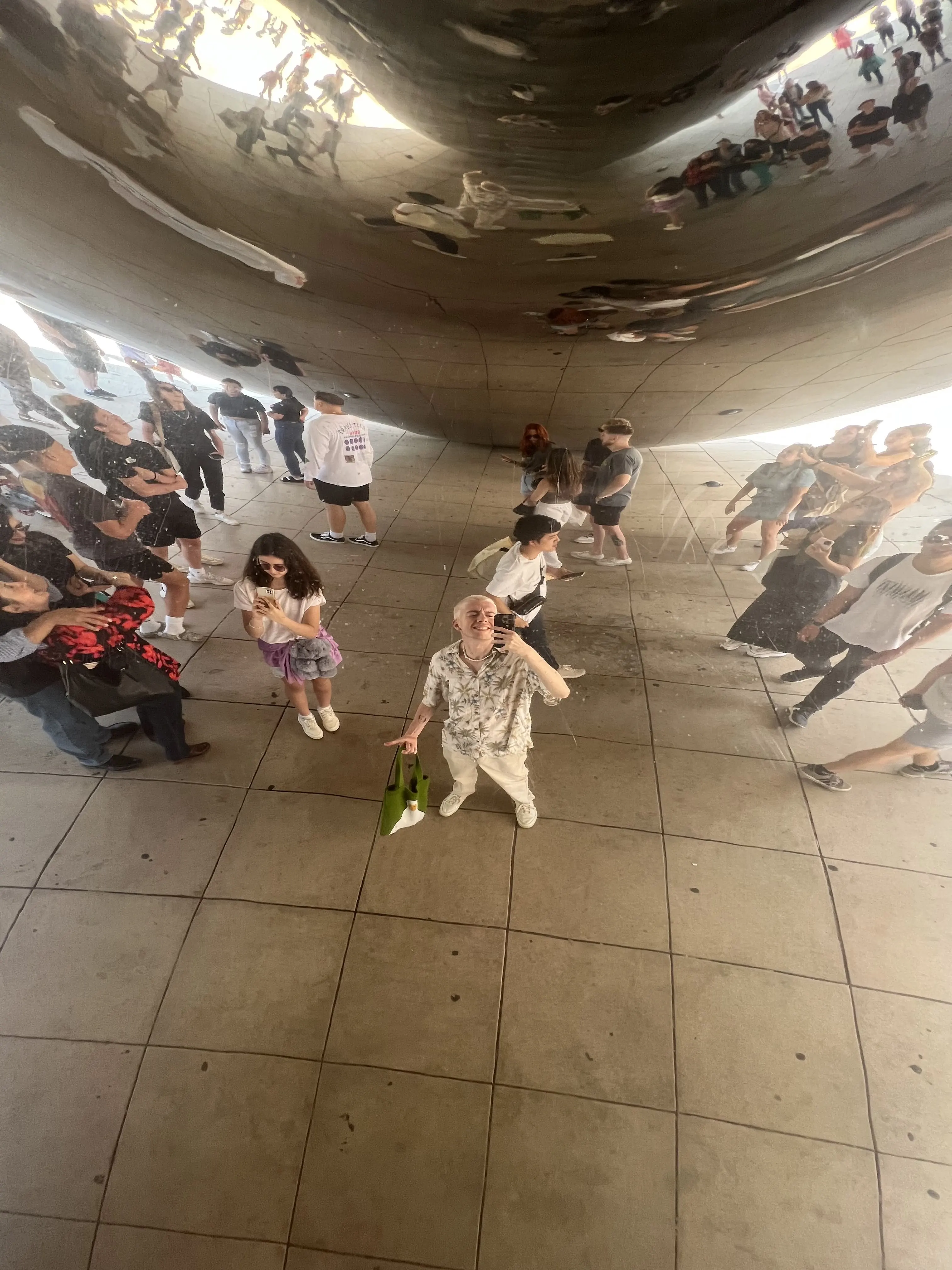 Selfie in front of the Bean in Chicago