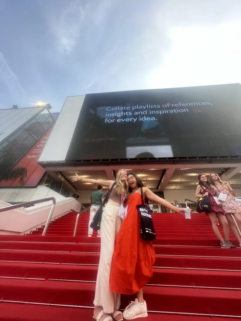 Valdes smiles at the Cannes lions International Festival of Creativity.