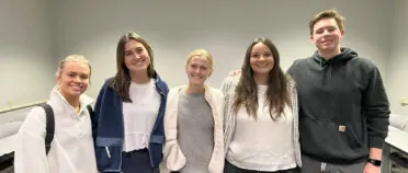 Group of students smiling at the camera