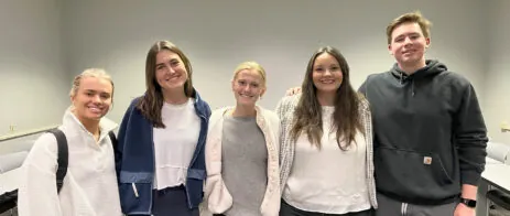 Group of students smiling at the camera