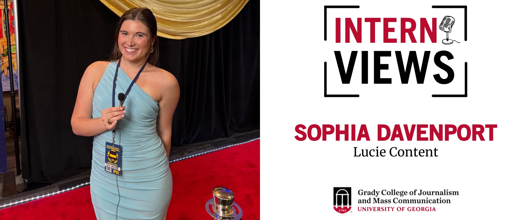 Sophia Davenport on the red carpet at Backlight Student Film Festival.