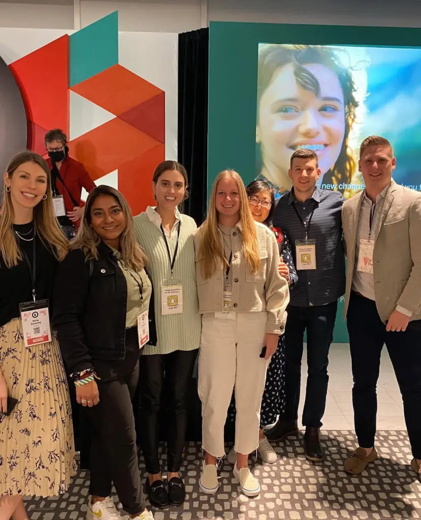 Sarah Karges is pictured in a group at AdWeek New York.