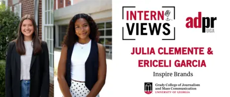 InternViews header graphic with headshots of Julia Clemente and Ericeli Garcia, who are interns at Inspire Brands.