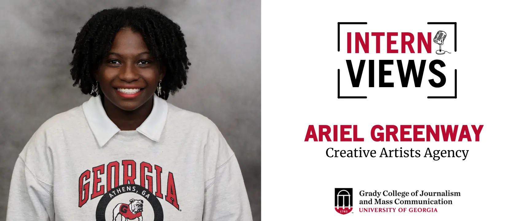 Header thumbnail for Ariel Greenway, an intern for the Creative Artists Agency in Los Angeles, California. She is a rising senior from Stockbridge, Georgia.