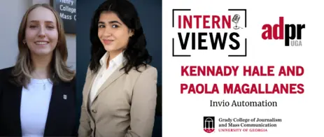White InternViews header graphic with headshots of Paola Magallanes and Kennady Hale.