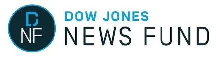 A graphic for the Dow Jones News Fund that has the program's logo "NF" next to the words "Dow Jones News Fund."